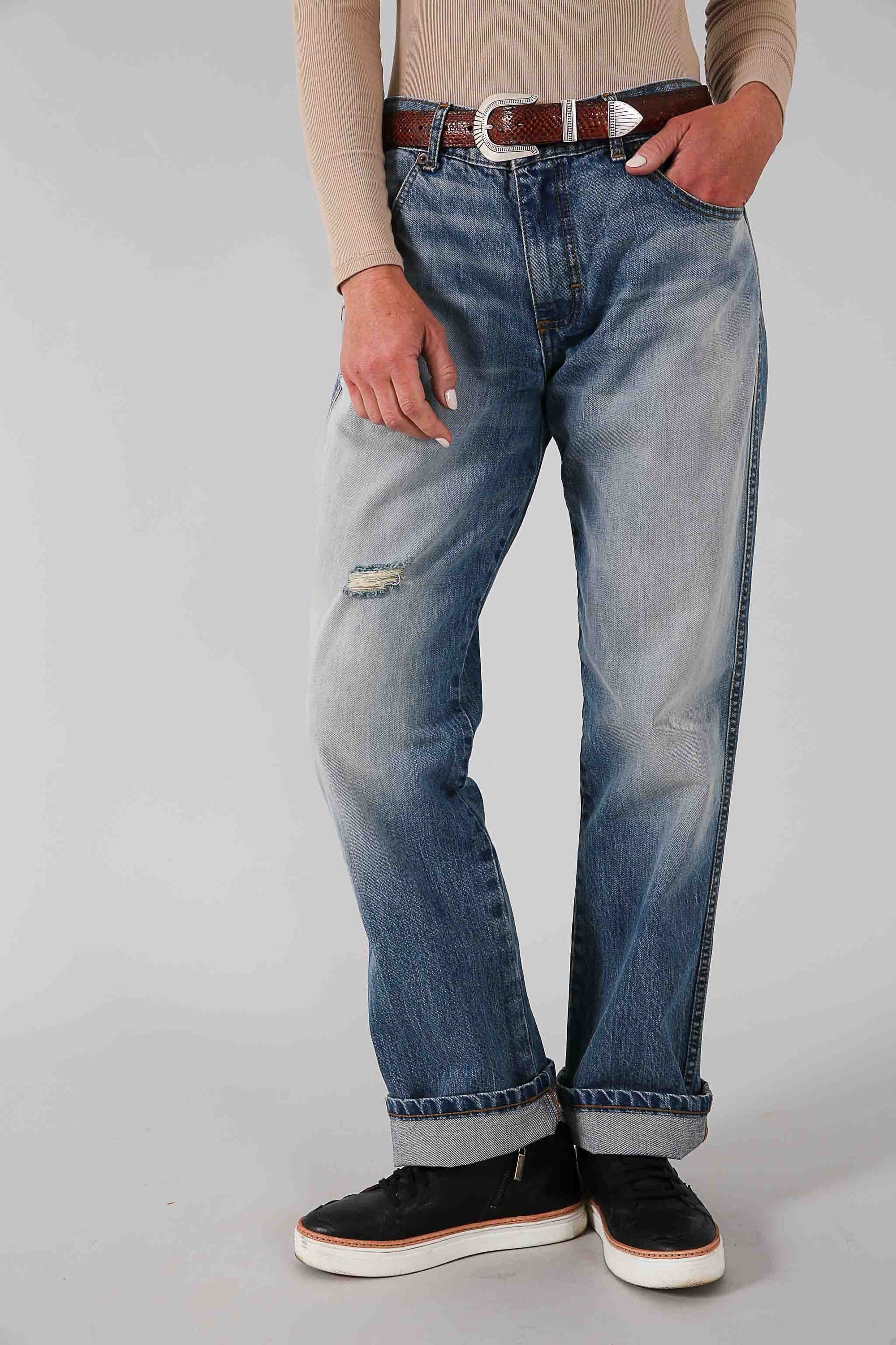 Brooks- Relaxed Boyfriend Jean- MidWash