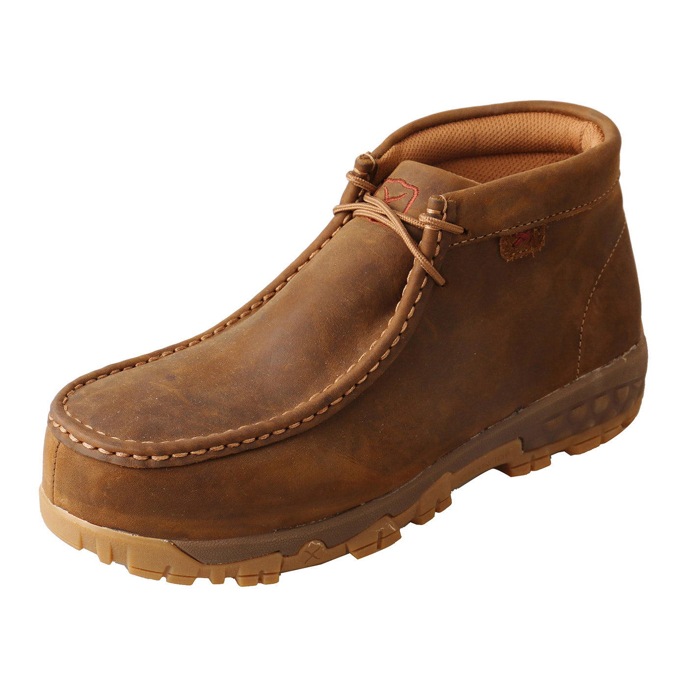 Cellstretch Work Driving Moc Womens-  7 W Distressed Saddle WXCC001