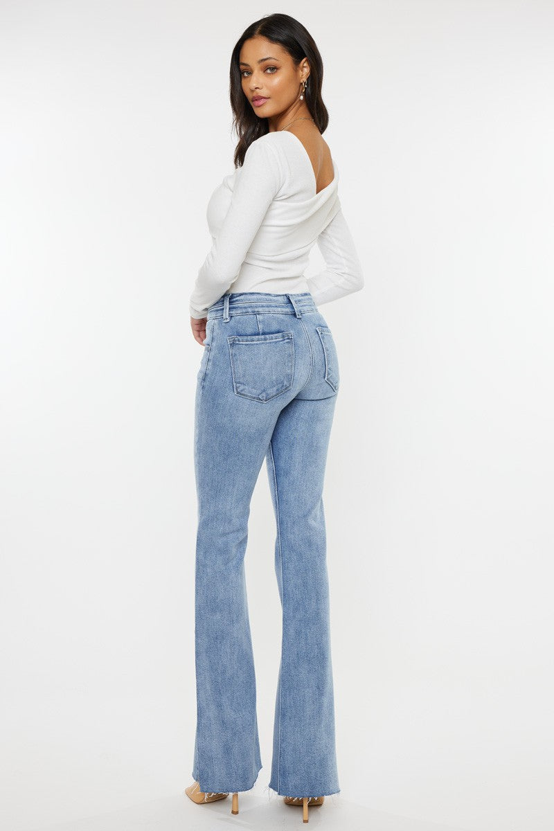 Midrise Doubleband Waist Flare- KC9365M- 