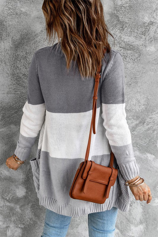 Half Button-Up Cardigan Sweater 