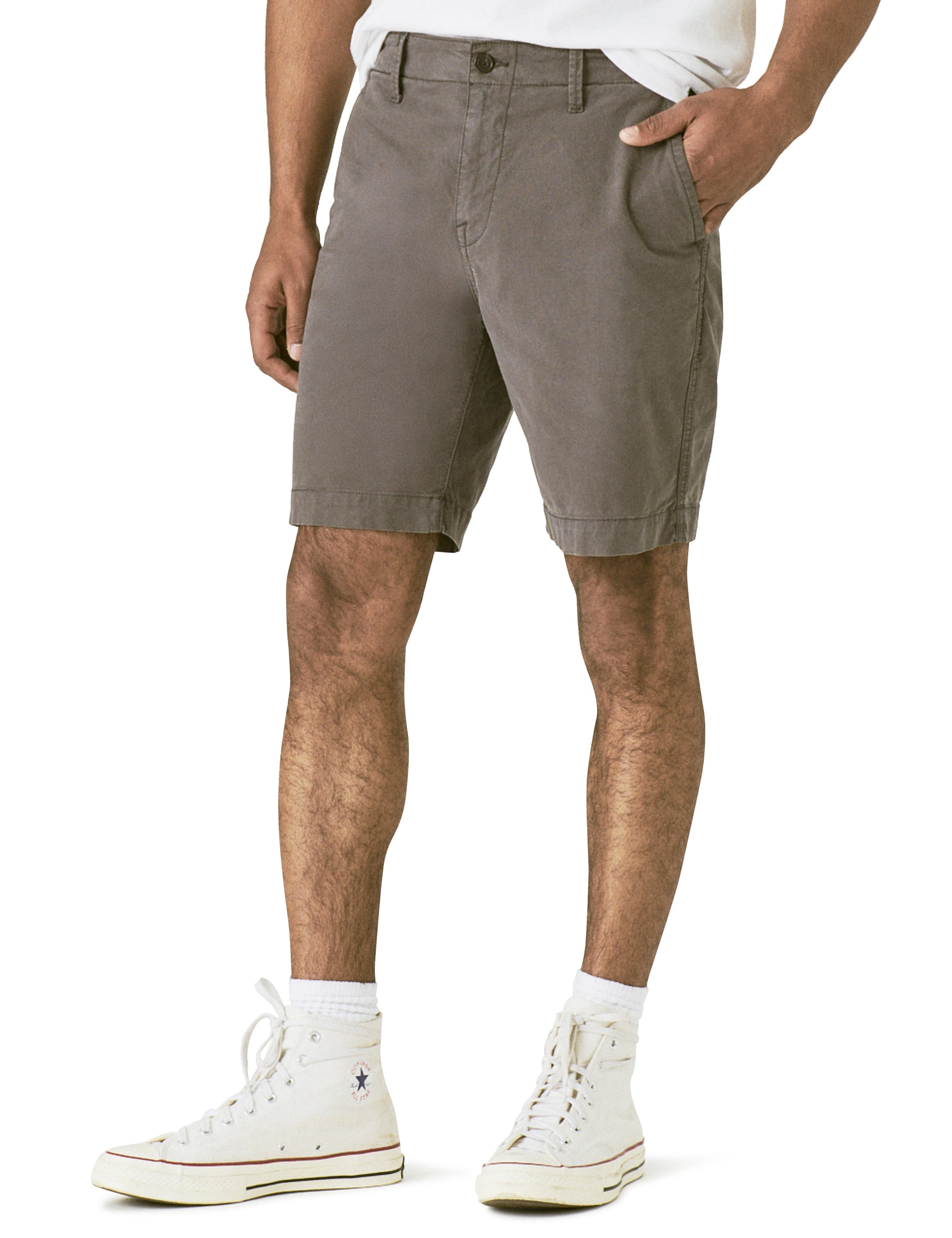 9in Stretch Twill Flat Front Shorts