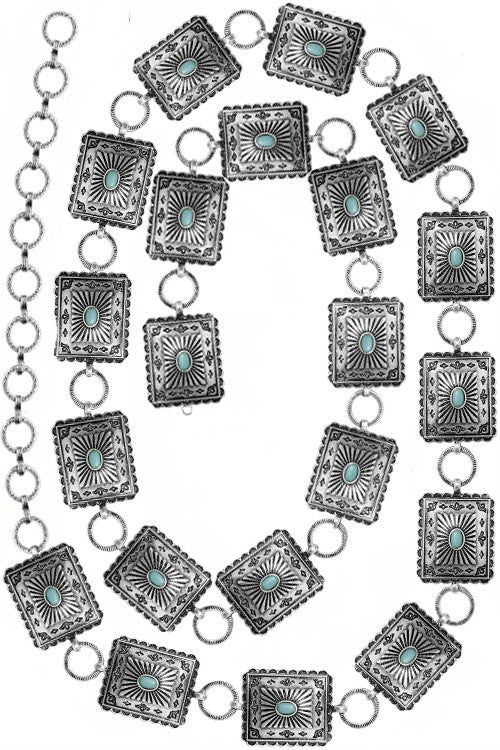 Small Square Concho Belt