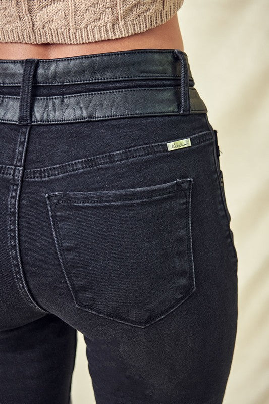 Black  Bootcut with Contrast Waistband 