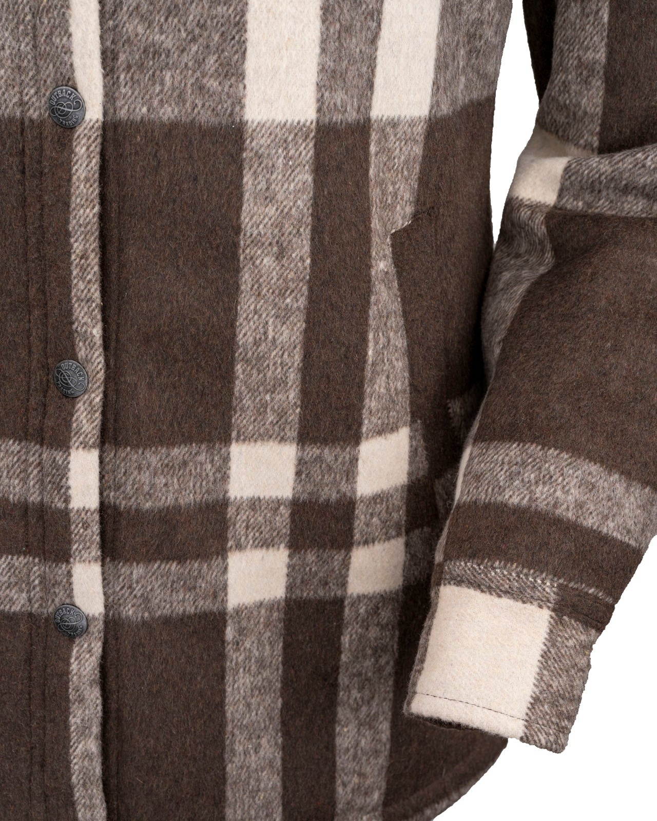 C'Anne Flannel Shacket - Brown 