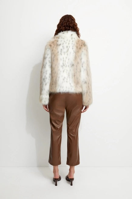 Wild Dream Luxe Faux Fur Coat - Snow Leopard