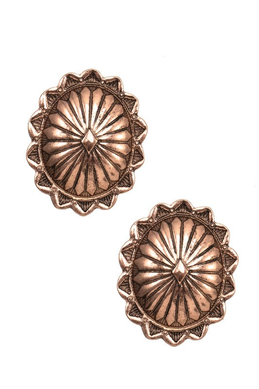 Clip-On Earring- SE18960- Copper